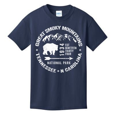 Great Smoky Mountains National Park NC TN Grunge Art Novelty Kids T-Shirt