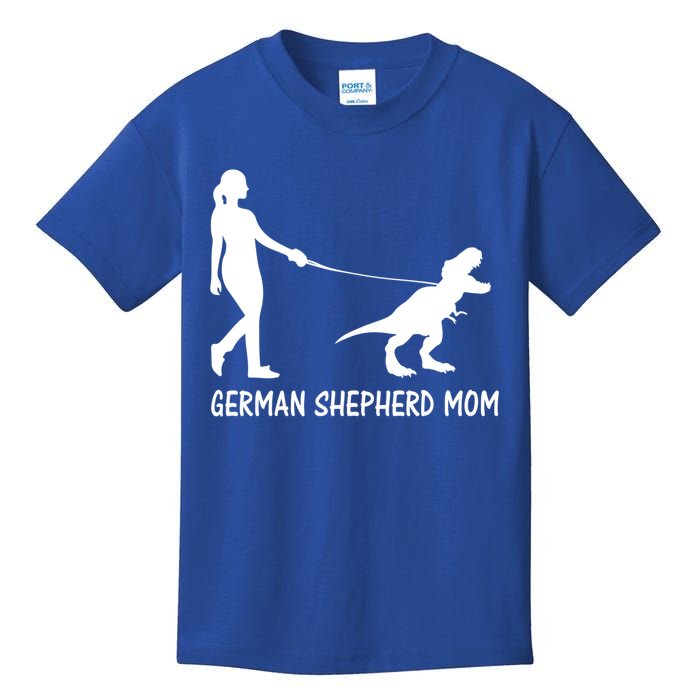 Ger Shepherd Mom Dinosaur Gsd Owners Trex Mother Funny Gift Kids T-Shirt