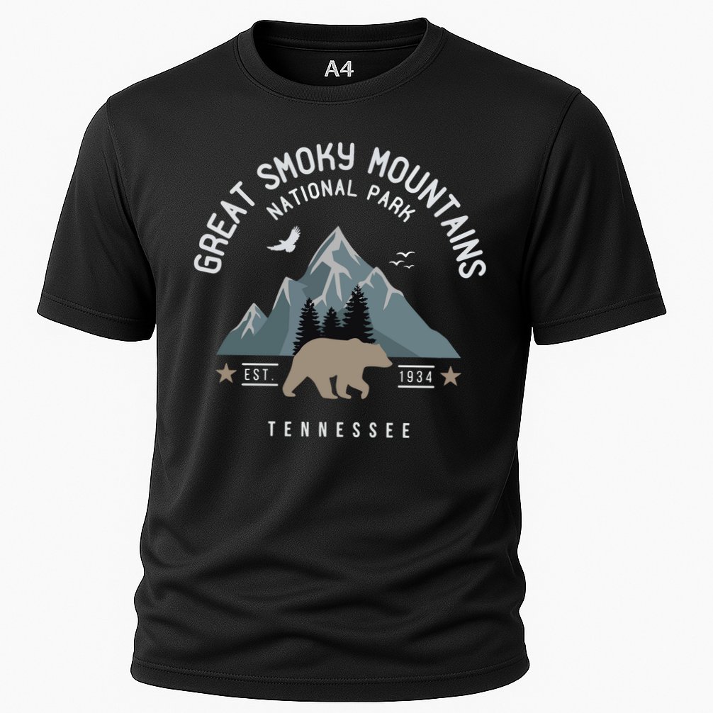 Great Smoky Mountains National Park Tennessee Camping Cooling Performance Crew T-Shirt