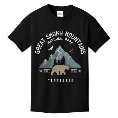 Great Smoky Mountains National Park Tennessee Camping Kids T-Shirt