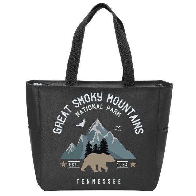Great Smoky Mountains National Park Tennessee Camping Zip Tote Bag