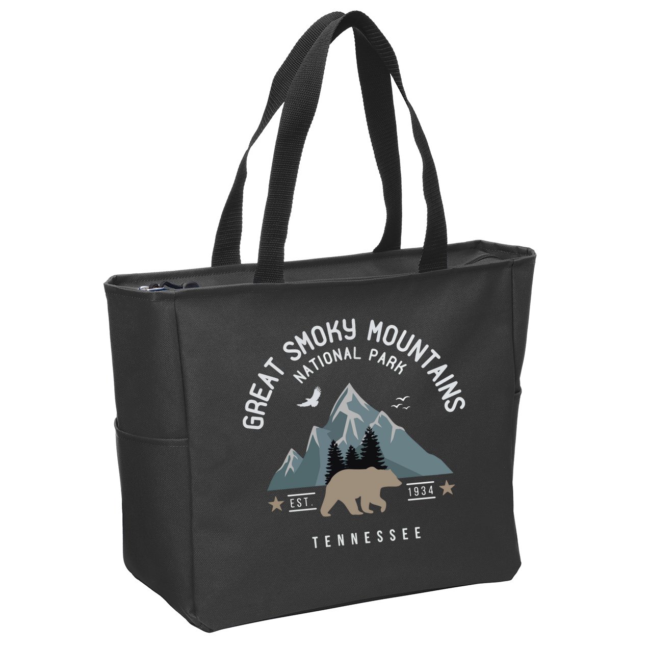 Great Smoky Mountains National Park Tennessee Camping Zip Tote Bag