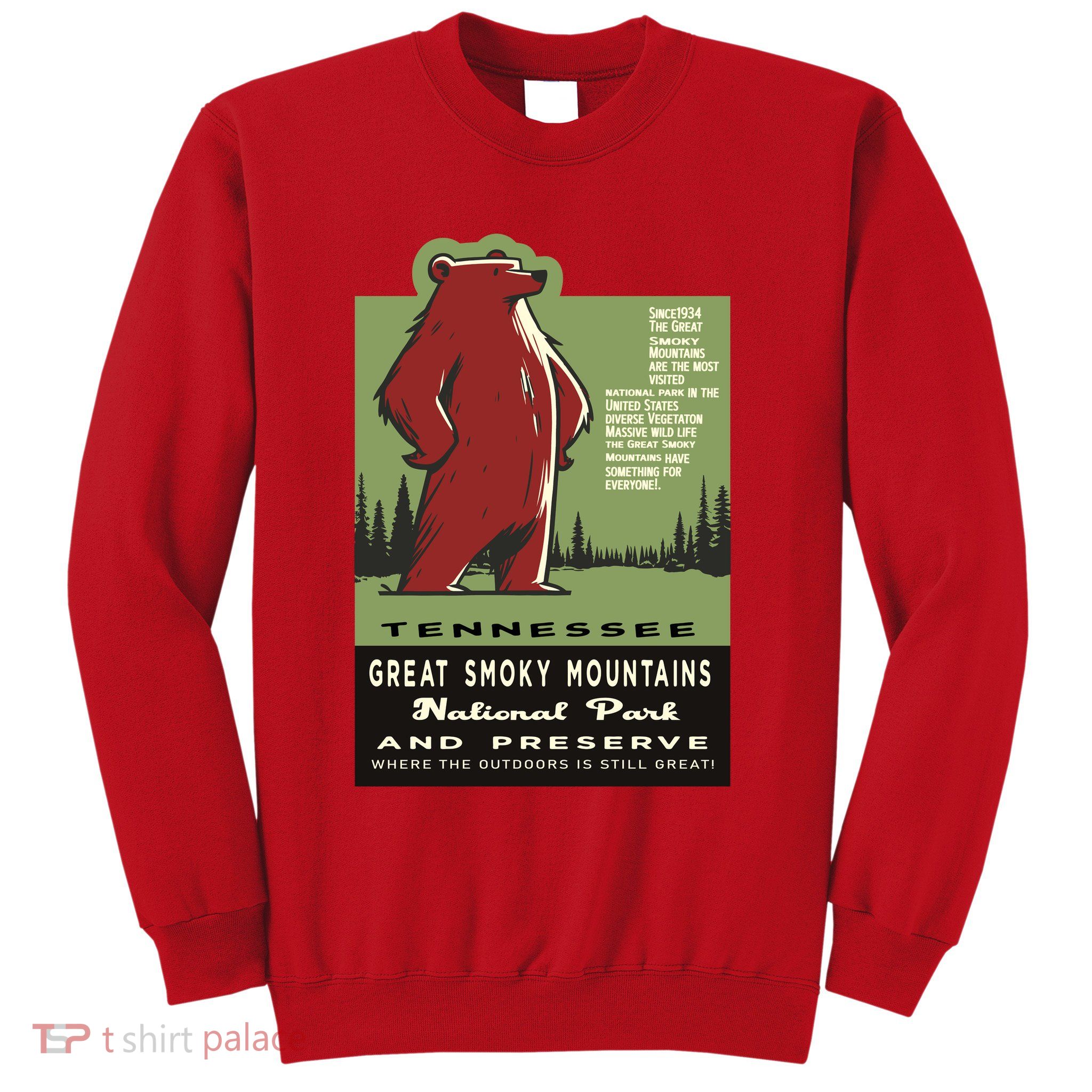 Great Smoky Mountains National Park Funny Bear Vintage Sweatshirt
