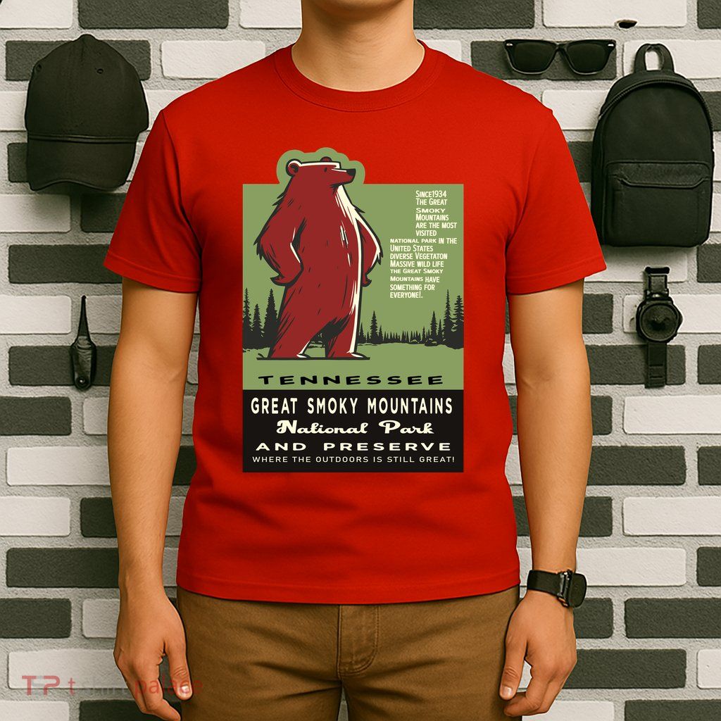 Great Smoky Mountains National Park Funny Bear Vintage T-Shirt