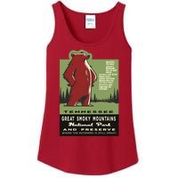 Great Smoky Mountains National Park Funny Bear Vintage Ladies Essential Tank