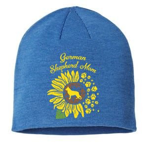 Ger Shepherd Mom Sunflower Paws K9 Dog Lover Owner Gift Sustainable Beanie