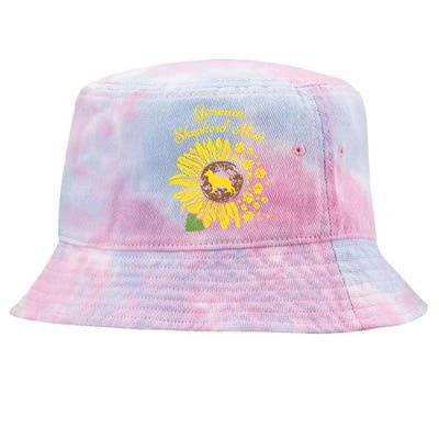 Ger Shepherd Mom Sunflower Paws K9 Dog Lover Owner Gift Tie-Dyed Bucket Hat