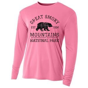 Great Smoky Mountains National Park Tennessee Bear Cooling Performance Long Sleeve Crew