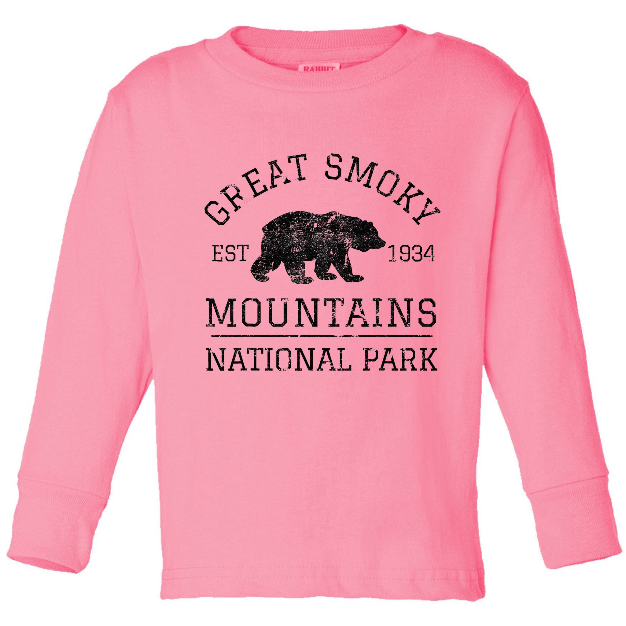 Great Smoky Mountains National Park Tennessee Bear Toddler Long Sleeve Shirt