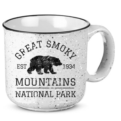 Great Smoky Mountains National Park Tennessee Bear 15oz Campfire Ceramic Mug