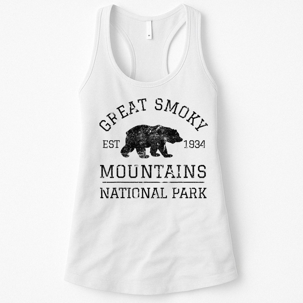 Great Smoky Mountains National Park Tennessee Bear Womens Tank Top