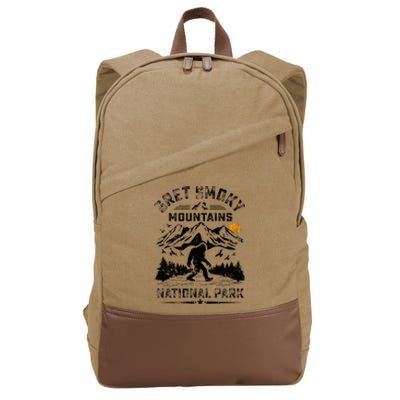 Great Smoky Mountains National Park Sunset Bigfoot Sasquatch Cotton Canvas Backpack