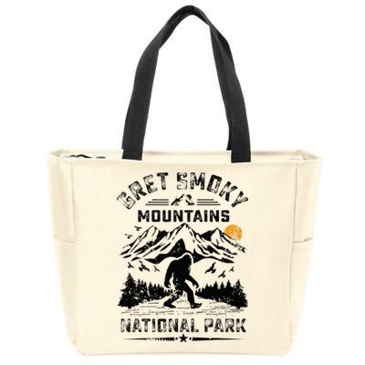 Great Smoky Mountains National Park Sunset Bigfoot Sasquatch Zip Tote Bag