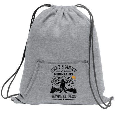 Great Smoky Mountains National Park Sunset Bigfoot Sasquatch Sweatshirt Cinch Pack Bag