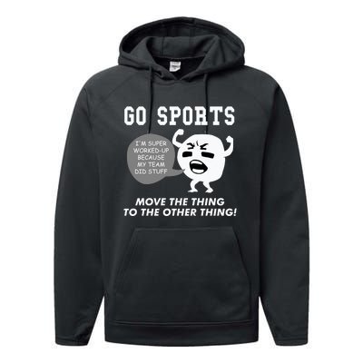 GO SPORTS Move The Thing To The Other Thing Performance Fleece Hoodie