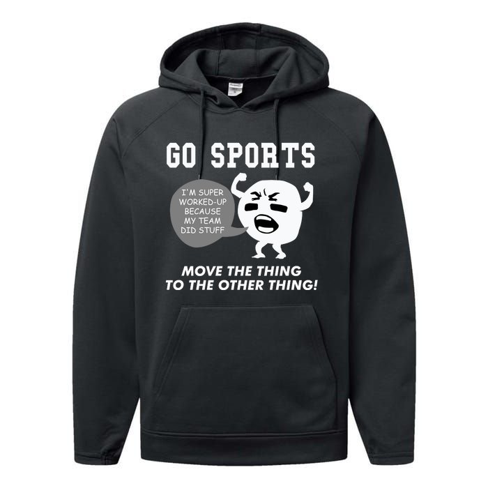 GO SPORTS Move The Thing To The Other Thing Performance Fleece Hoodie