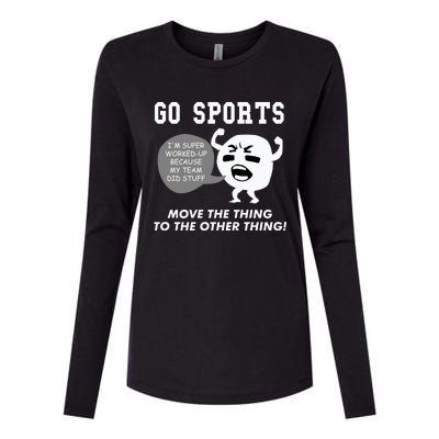 GO SPORTS Move The Thing To The Other Thing Womens Cotton Relaxed Long Sleeve T-Shirt