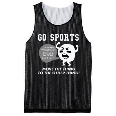 GO SPORTS Move The Thing To The Other Thing Mesh Reversible Basketball Jersey Tank