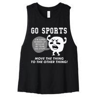 GO SPORTS Move The Thing To The Other Thing Women's Racerback Cropped Tank