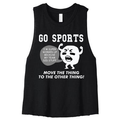 GO SPORTS Move The Thing To The Other Thing Women's Racerback Cropped Tank