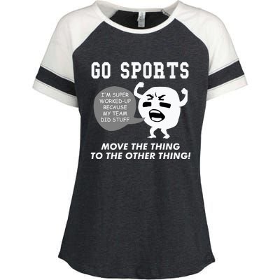 GO SPORTS Move The Thing To The Other Thing Enza Ladies Jersey Colorblock Tee