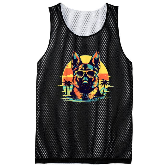 German Shepherd Men Women Kids Mesh Reversible Basketball Jersey Tank