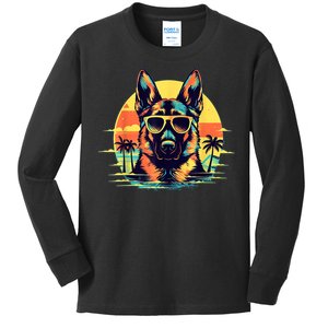 German Shepherd Men Women Kids Kids Long Sleeve Shirt