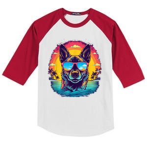 German Shepherd Men Women Kids Kids Colorblock Raglan Jersey