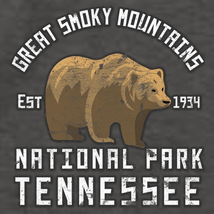 Great Smoky Mountains National Park Bear Nature Hiking Gift Vector Backpack