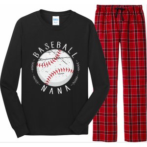 Grandmother Sports Nana Baseball Mother Long Sleeve Pajama Set