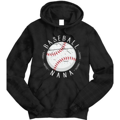 Grandmother Sports Nana Baseball Mother Tie Dye Hoodie