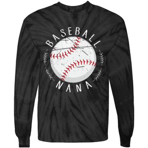 Grandmother Sports Nana Baseball Mother Tie-Dye Long Sleeve Shirt