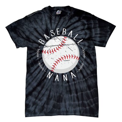 Grandmother Sports Nana Baseball Mother Tie-Dye T-Shirt