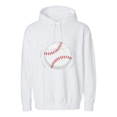 Grandmother Sports Nana Baseball Mother Garment-Dyed Fleece Hoodie