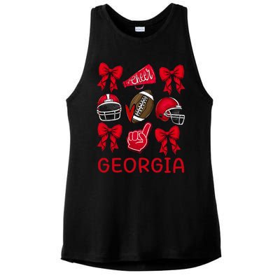 Georgia Sister Niece Coquette Bow Ladies PosiCharge Tri-Blend Wicking Tank