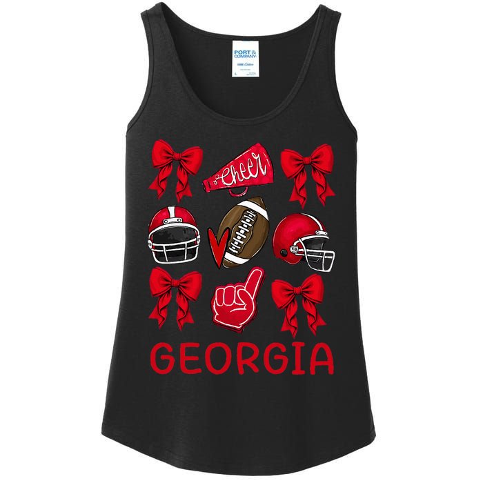 Georgia Sister Niece Coquette Bow Ladies Essential Tank