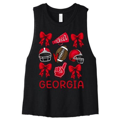 Georgia Sister Niece Coquette Bow Women's Racerback Cropped Tank