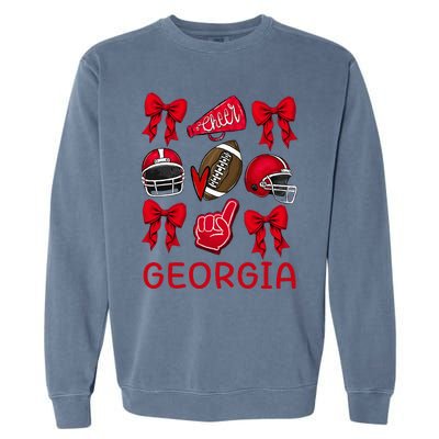 Georgia Sister Niece Coquette Bow Garment-Dyed Sweatshirt