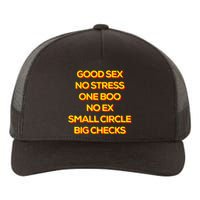 Good Sex No Stress One Boo No Ex Small Circle Big Checks Yupoong Adult 5-Panel Trucker Hat