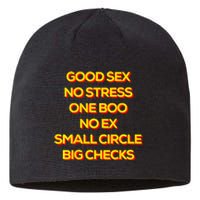 Good Sex No Stress One Boo No Ex Small Circle Big Checks Sustainable Beanie