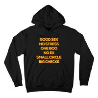 Good Sex No Stress One Boo No Ex Small Circle Big Checks Hoodie