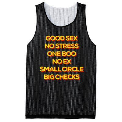 Good Sex No Stress One Boo No Ex Small Circle Big Checks Mesh Reversible Basketball Jersey Tank