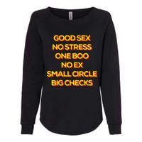 Good Sex No Stress One Boo No Ex Small Circle Big Checks Womens California Wash Sweatshirt