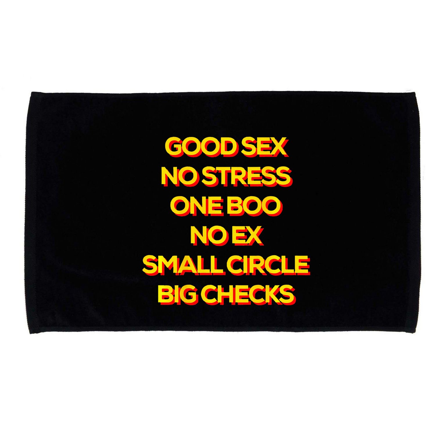 Good Sex No Stress One Boo No Ex Small Circle Big Checks Microfiber Hand Towel