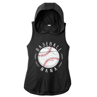 Grandmother Sports Nana Baseball Mother, Mother's Day Ladies PosiCharge Tri-Blend Wicking Draft Hoodie Tank