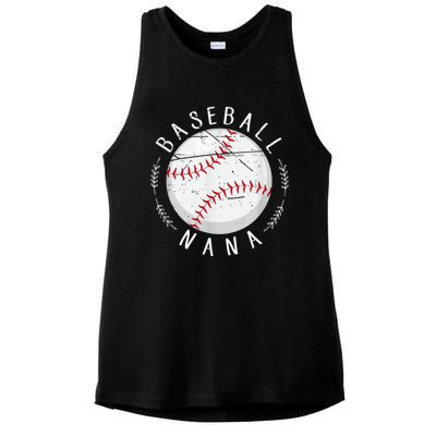 Grandmother Sports Nana Baseball Mother, Mother's Day Ladies PosiCharge Tri-Blend Wicking Tank