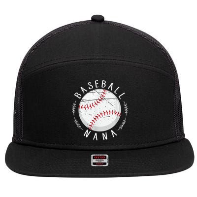 Grandmother Sports Nana Baseball Mother, Mother's Day 7 Panel Mesh Trucker Snapback Hat