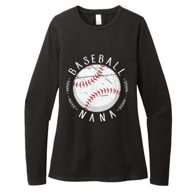 Grandmother Sports Nana Baseball Mother, Mother's Day Womens CVC Long Sleeve Shirt