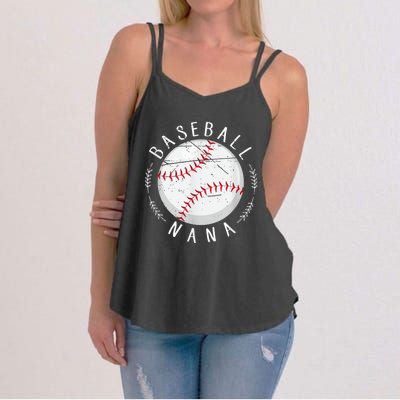 Grandmother Sports Nana Baseball Mother, Mother's Day Women's Strappy Tank