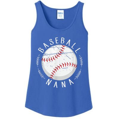 Grandmother Sports Nana Baseball Mother, Mother's Day Ladies Essential Tank